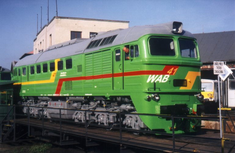 [WAB 41 (ex CD 781 344, zeitweilig aber als 412/324 geführt) am 26.09.2000 im Depot Cheb]