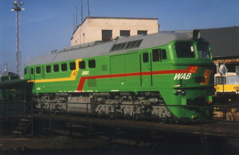 [WAB 42 präsentiert sich am 26.09.2000 auf der Drehscheibe im Depot Cheb]