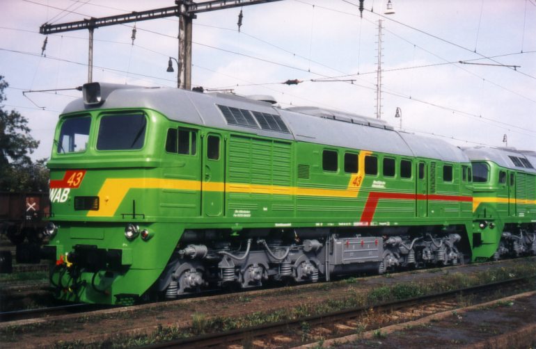 [WAB 43 (ex CD 781 335, als 482 verkauft) am 26.09.2000 in Tirsnice]