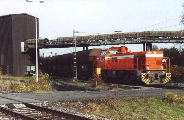 [Buh/RAG 802 im Herbst 2000 bei der Bedienung des VEBA-Kraftwerks in Dortmund-Mengede]