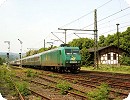 [rail4chem 145-CL 005 durchfährt den Bahnhof Rudolstadt auf dem Weg nach Leipzig]