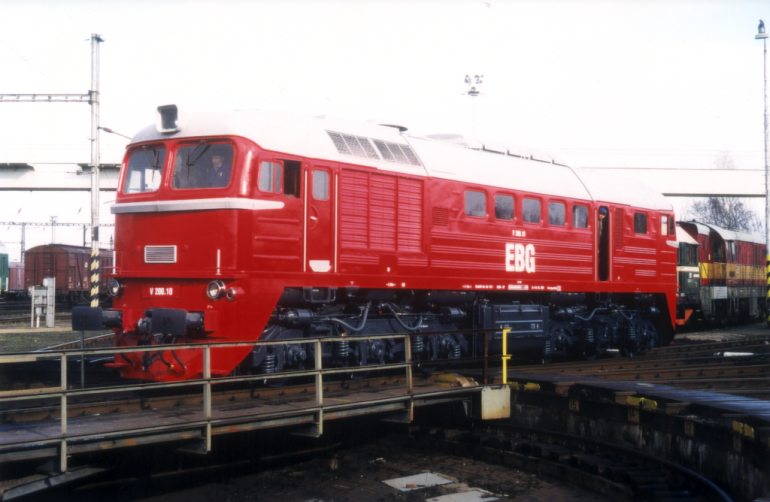 [EBG V200.10 (ex 781 450, als 540 verkauft) am 14.02.2000 im Depot Cheb]